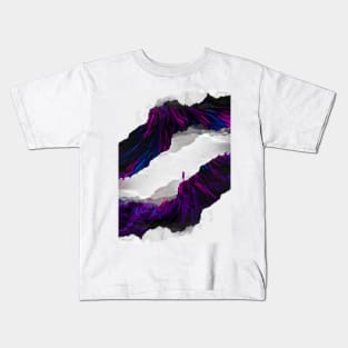 Purple Electric Butterfly Isolation Kids T-Shirt